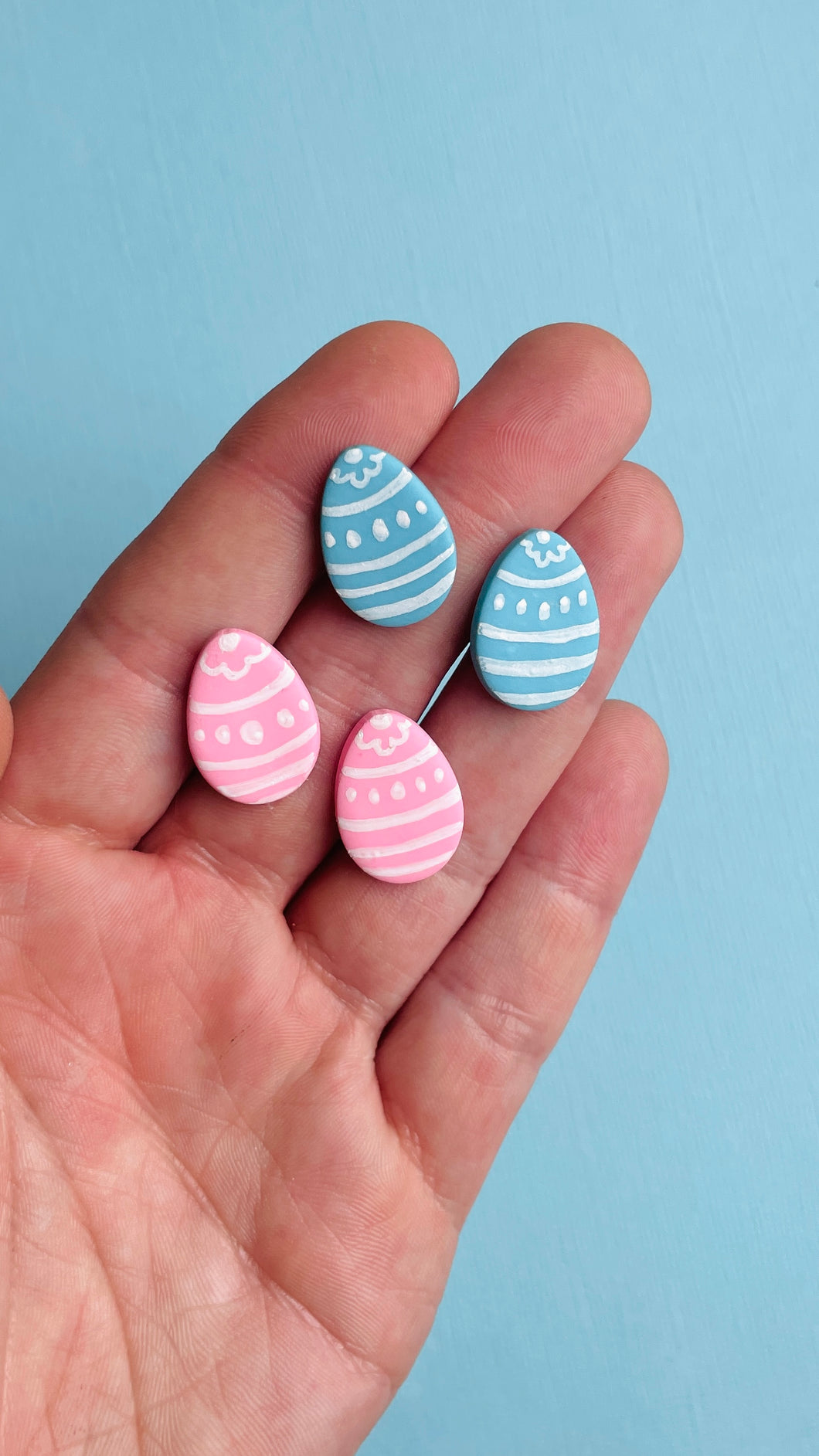 handpainted easter egg studs (various colors)