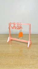 Load image into Gallery viewer, PLA 3D printed pink earring rack + hangers
