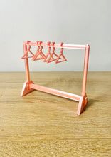 Load image into Gallery viewer, PLA 3D printed pink earring rack + hangers
